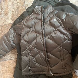 The North Face Cream and Green Jacket